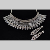 Kavita Art Glamorous American Diamond Choker Necklace Set
