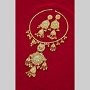 Kavita Art Elegant Pota Stone And Pearl Necklace Jewellery Set