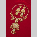 Kavita Art Elegant Pota Stone And Pearl Necklace Jewellery Set