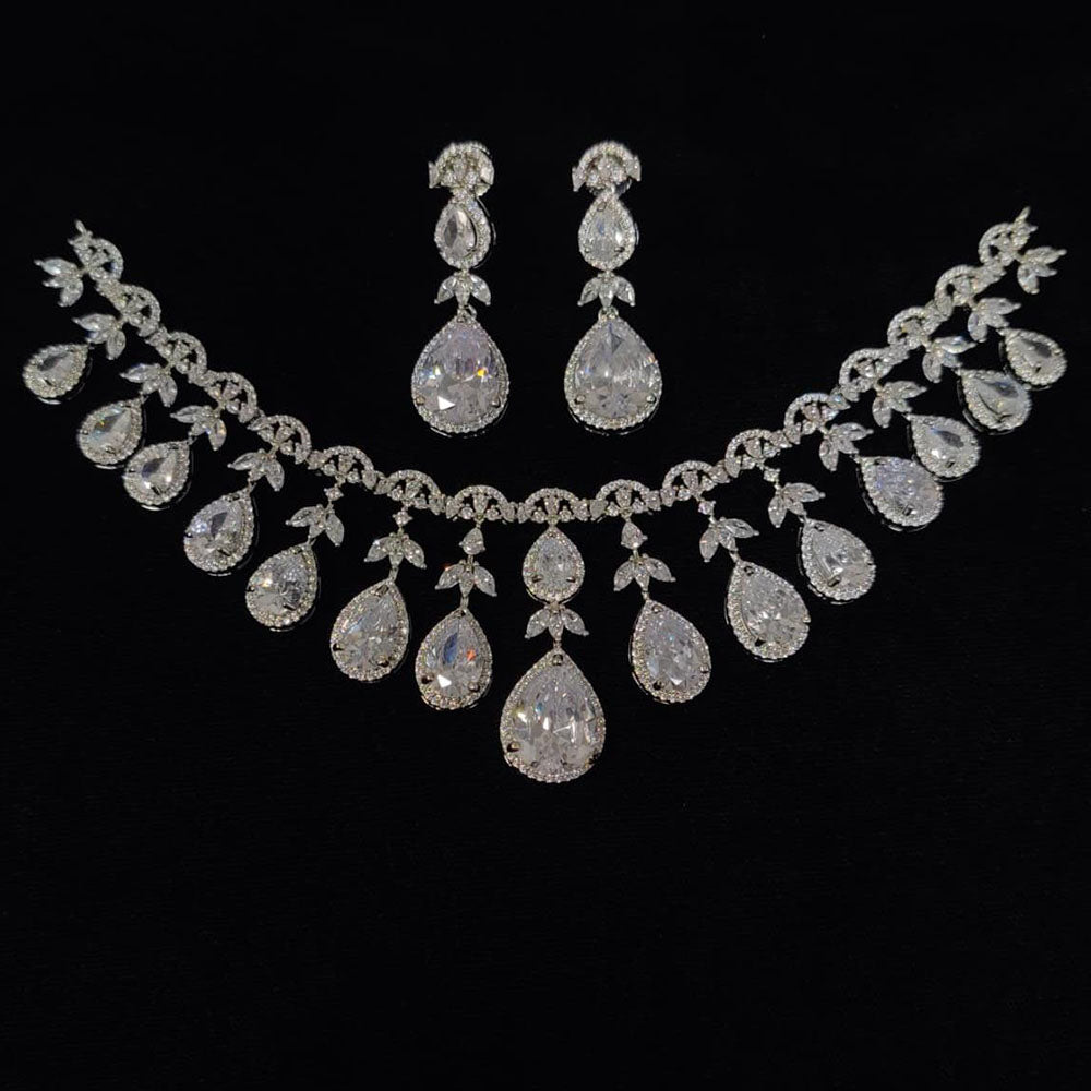 Kavita Art Graceful American Diamond Necklace Set for Women