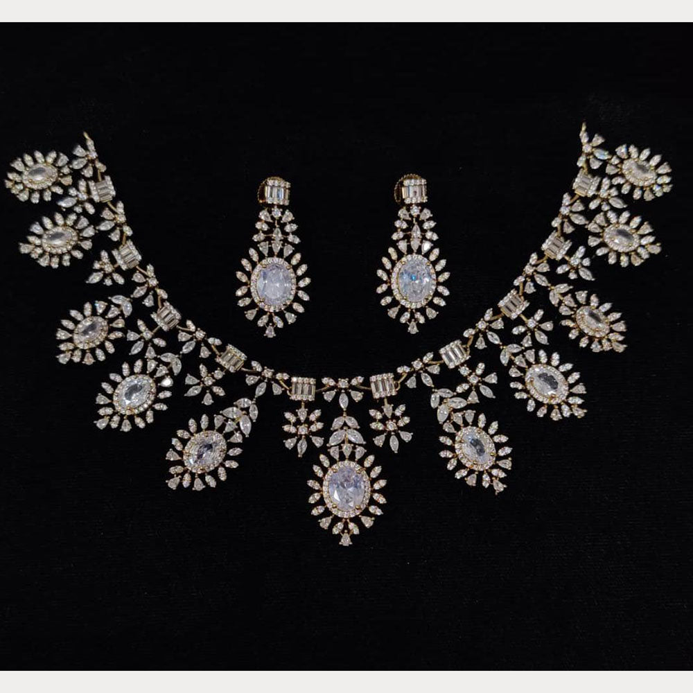 Kavita Art Graceful American Diamond Necklace Set for Women