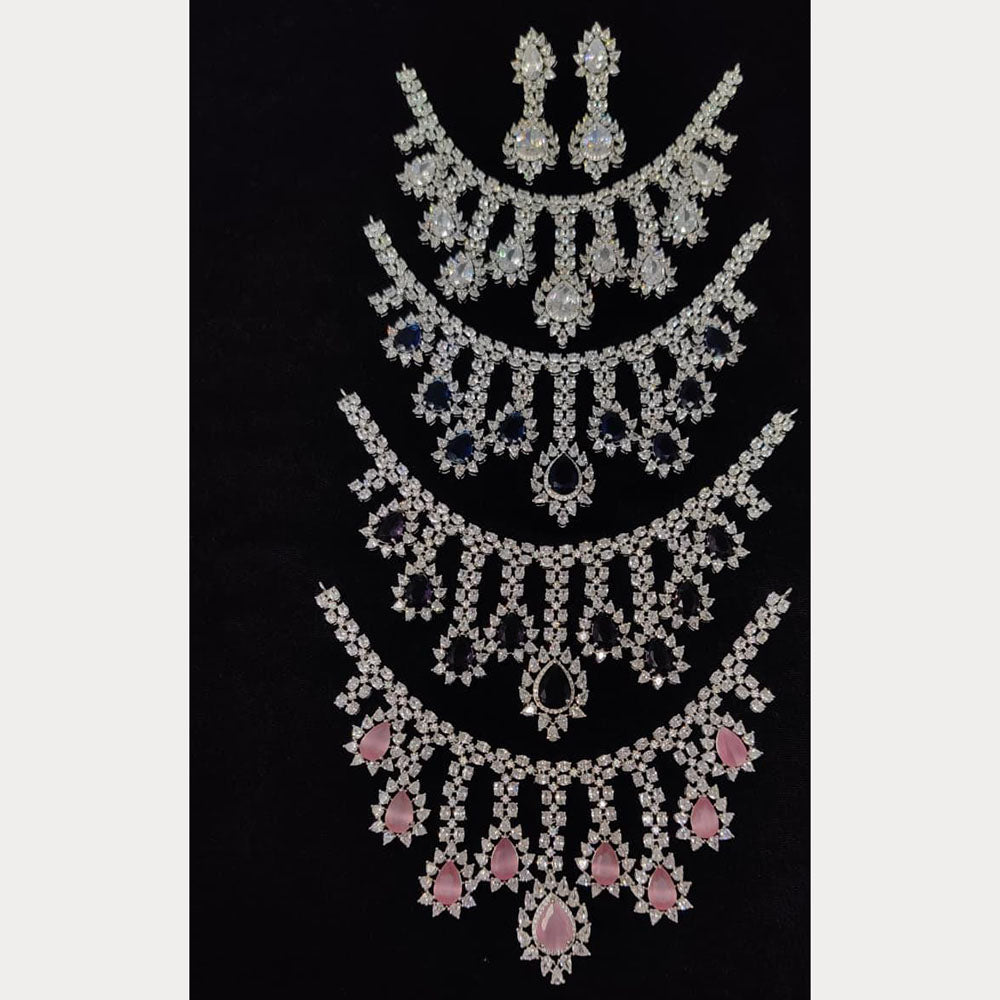 Kavita Art Graceful American Diamond Necklace Set for Women