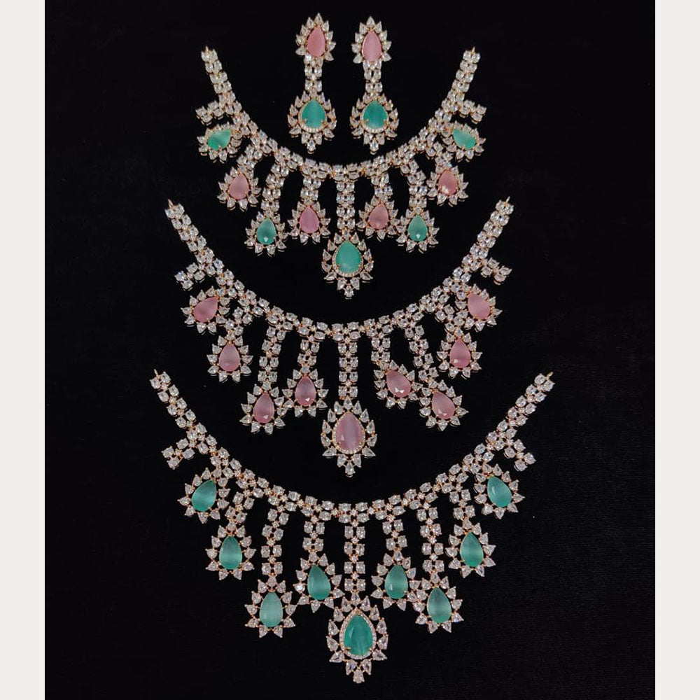 Kavita Art Graceful American Diamond Necklace Set for Women