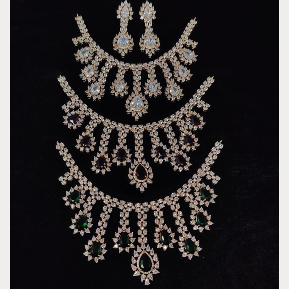 Kavita Art Graceful American Diamond Necklace Set for Women