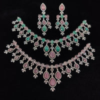 Kavita Art Graceful American Diamond Necklace Set for Women