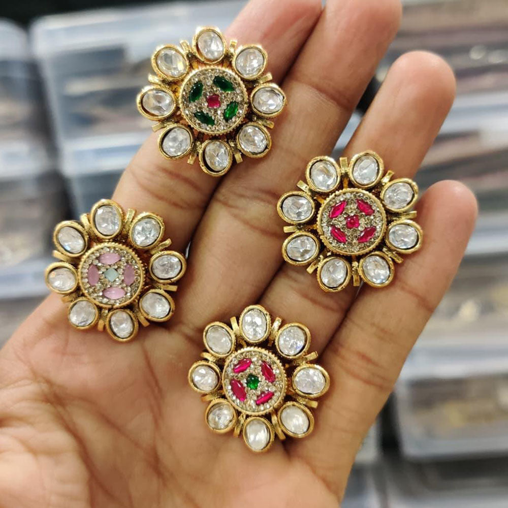 Kavita Art Glamorous Pota And Austrian Stone Statement Ring