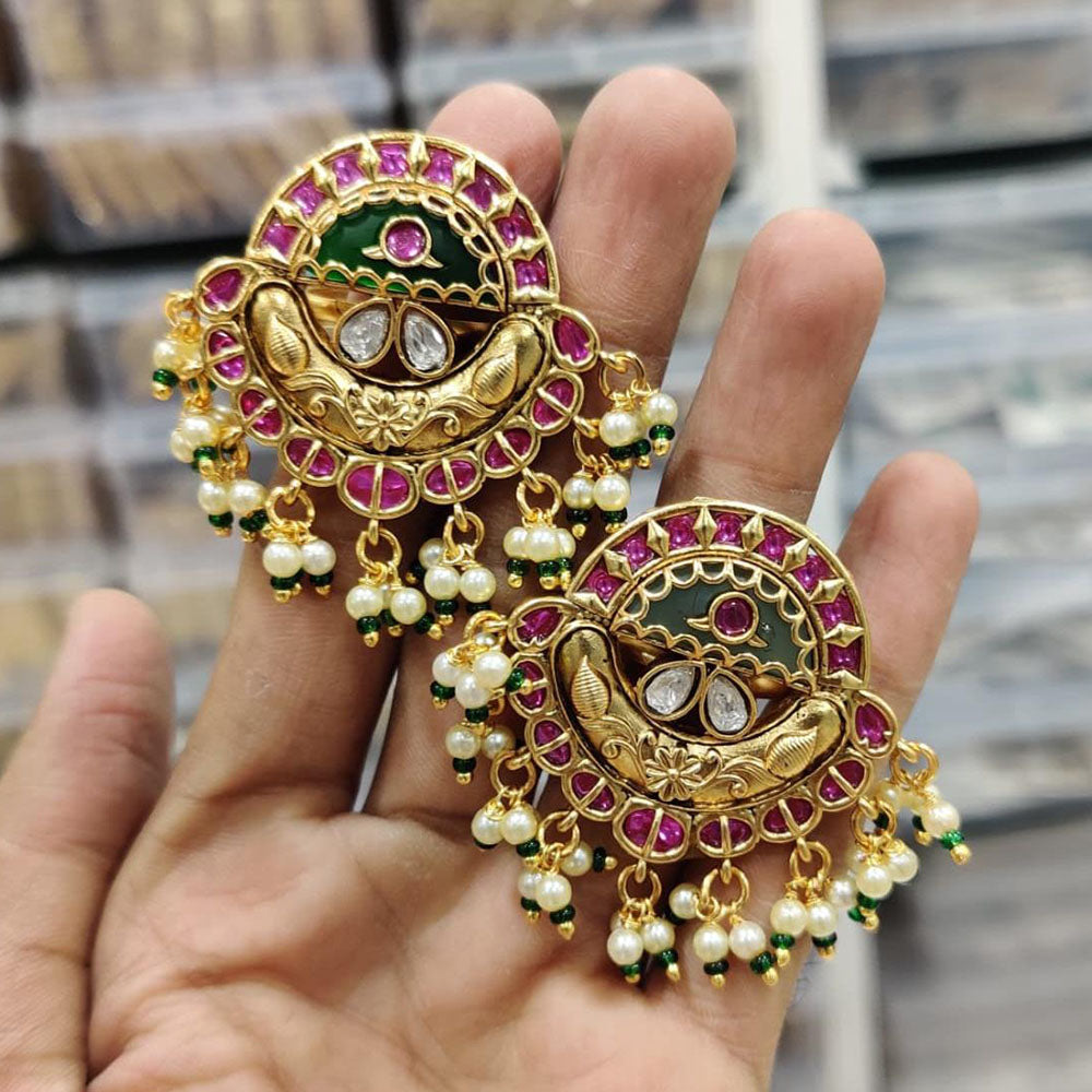 Kavita Art Glamorous Pota And Austrian Stone Statement Ring