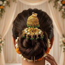 Kavita Art Ethnic Pota Stone And Pearl Hair Accessory