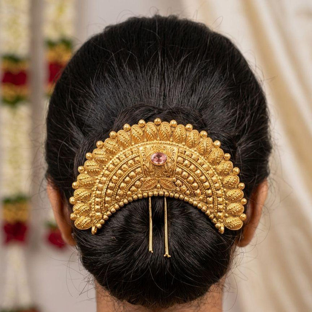 Kavita Art Ethnic Pota Stone And Pearl Hair Accessory