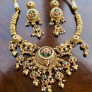 Kavita Art Gold Plated Royal Pota Stone And Pearl Necklace Set