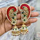 Kavita Art Gold Plated Pota Stone And Pearl Earcuff Jhumki