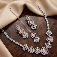 Kavita Art Graceful American Diamond Necklace Set for Women