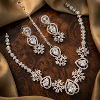 Kavita Art Graceful American Diamond Necklace Set for Women
