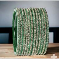 Kavita Art Classic Austrian Stone Glass Bangles Set