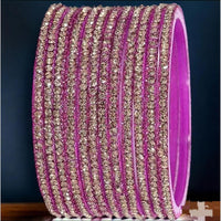 Kavita Art Classic Austrian Stone Glass Bangles Set