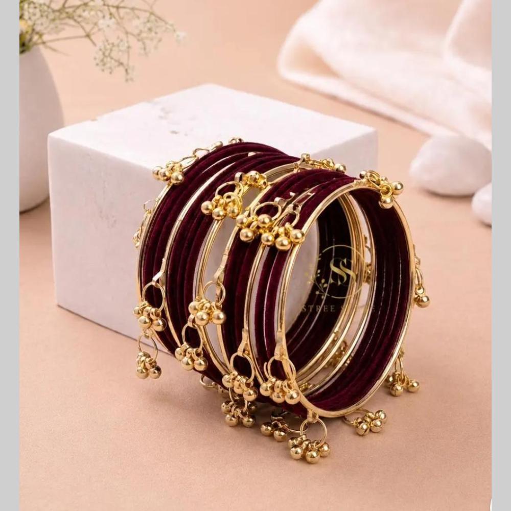 Kavita Art Designer Velvet Kashmiri Bangles Set for Women