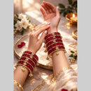 Kavita Art Classic Raindrop And Kashmiri Glass Bangles Set