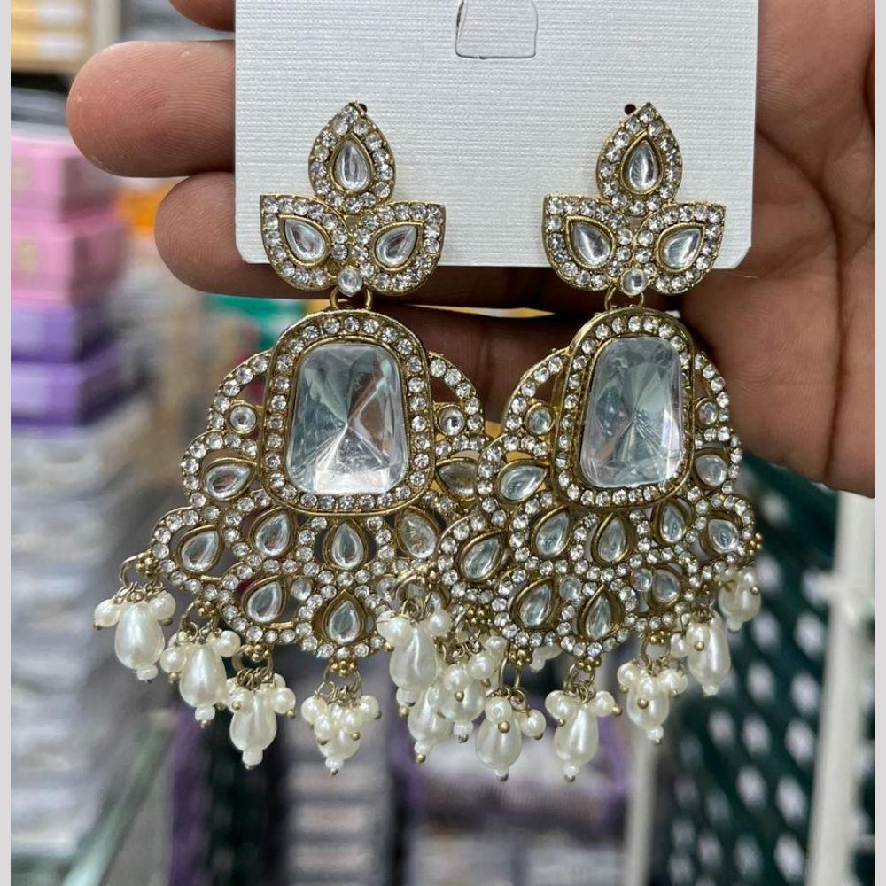 Kavita Art Luxury Kundan Stone And Pearl Ethnic Dangler Earrings