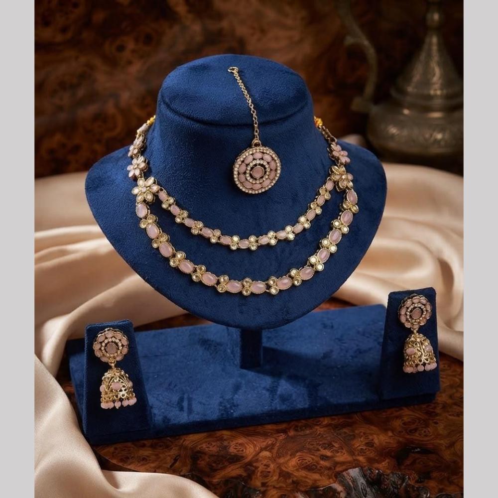 Kavita Art Premium Crystal Stone Choker Necklace Set for Women