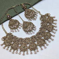 Kavita Art Royal Crystal Stone And Austrian Stone Wedding Necklace Set
