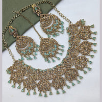 Kavita Art Royal Crystal Stone And Austrian Stone Wedding Necklace Set