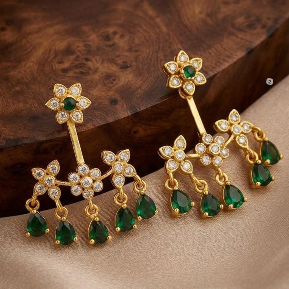 Kavita Art Designer Crystal Stone Dangler Earrings
