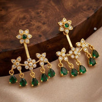 Kavita Art Designer Crystal Stone Dangler Earrings