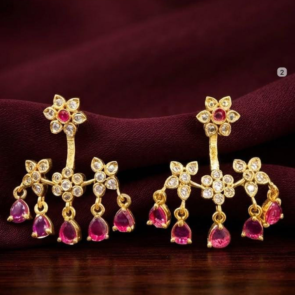 Kavita Art Designer Crystal Stone Dangler Earrings