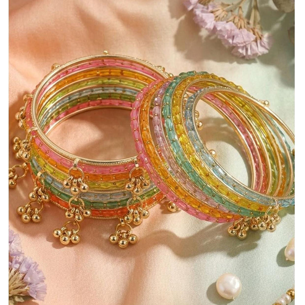 Kavita Art Wedding Special Raindrop Glass Kashmiri Bangles Set