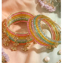 Kavita Art Wedding Special Raindrop Glass Kashmiri Bangles Set 