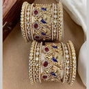 Kavita Art Pota Stone And Meenakari Bangles Set for Women