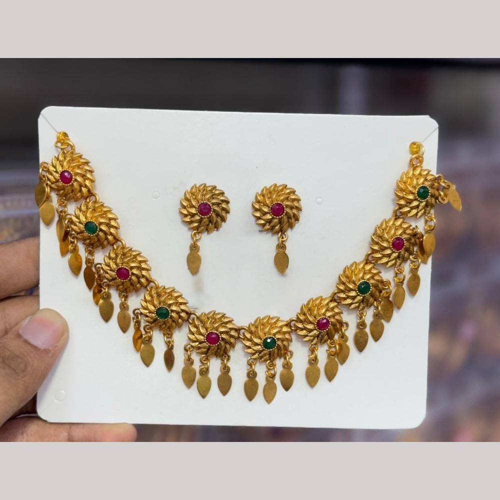 Kavita Art Elegant Pota Stone Necklace Set for Women