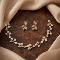 Kavita Art Stylish Austrian Stone Necklace Set for Wedding Wear