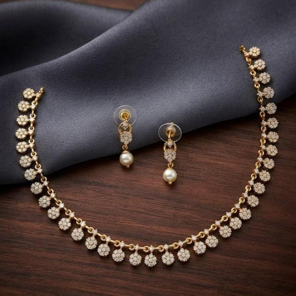 Kavita Art Stylish Austrian Stone Necklace Set for Wedding Wear