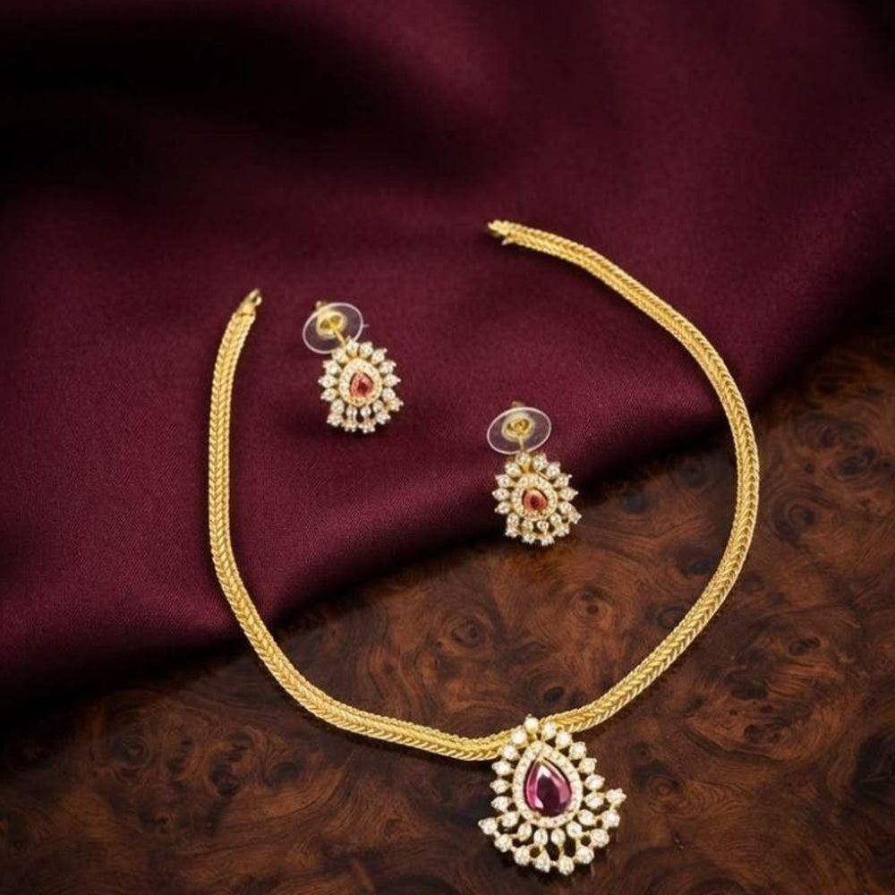 Kavita Art Stylish Austrian Stone Necklace Set for Wedding Wear