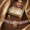 Kavita Art Royal Kundan Stone Pearl And Beads Choker Necklace Set