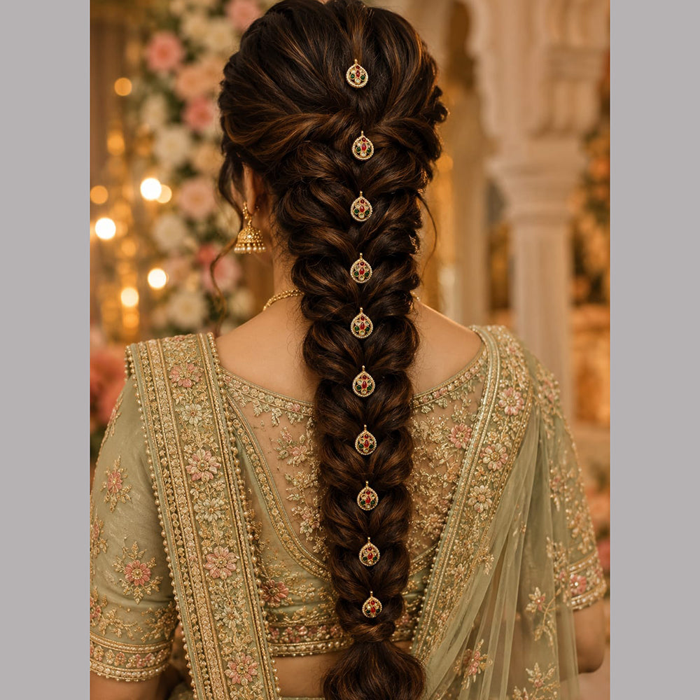 Kavita Art Classic Pota Stone Hair Brooch