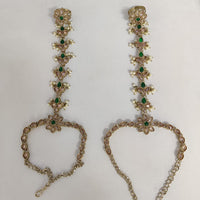 Kavita Art Wedding Wear Crystal Stone And Pearl Hath Panja