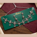 Kavita Art Boho Style Oxidised Plated Mirror And Pearl Necklace Set