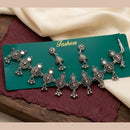 Kavita Art Boho Style Oxidised Plated Mirror And Pearl Necklace Set