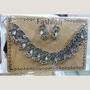 Kavita Art Boho Style Oxidised Plated Mirror And Pearl Necklace Set