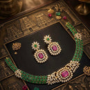 Kavita Art Elegant American Daimond Necklace Set