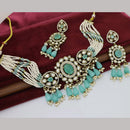 Kavita Art Elegant Pota Stone And Pearl Choker Necklace Set for Women