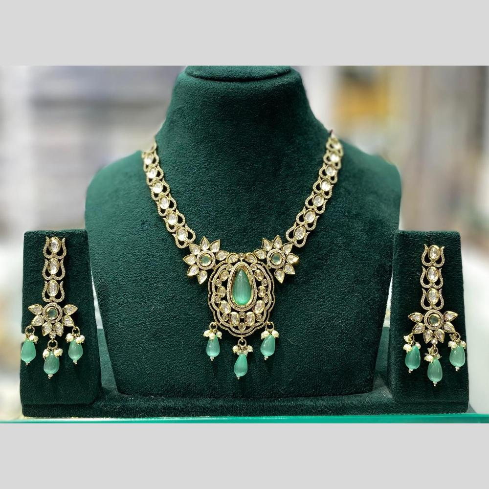 Kavita Art Elegant Polki Kundan Stone And Pearl Necklace Set for Women