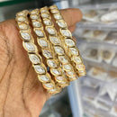 Kavita Art Graceful Polki Kundan Stone Embellished Bangles Set