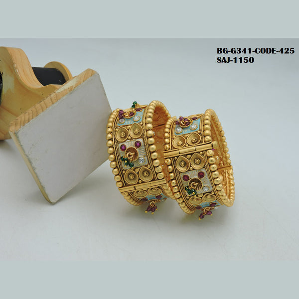 Soni Art Jewellery Gold Plated Bangles Set