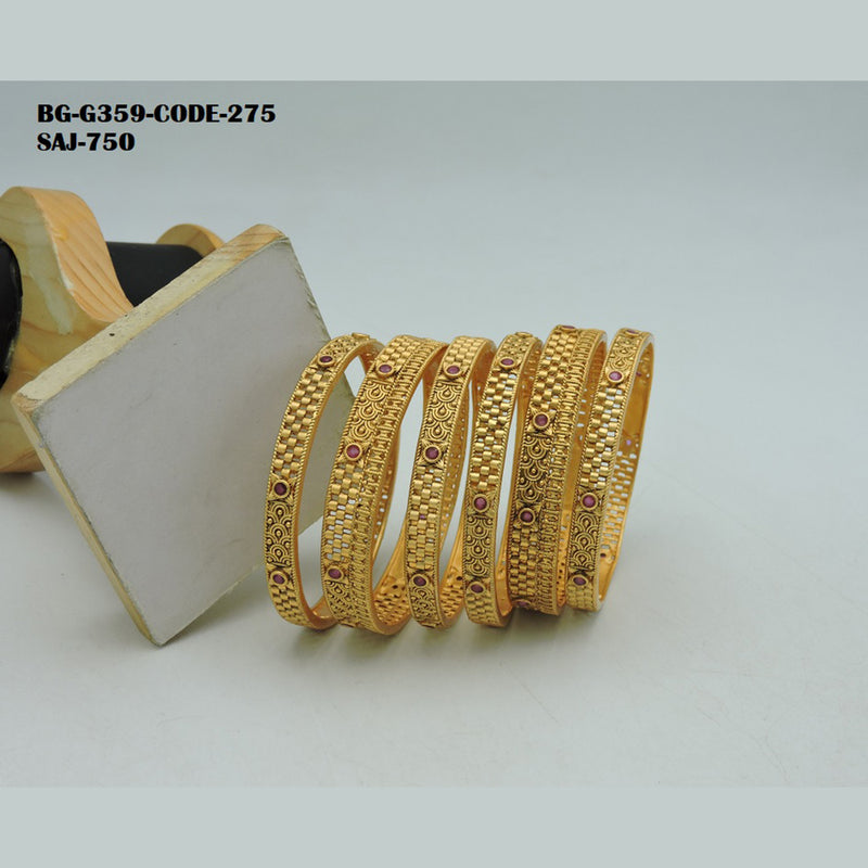 Soni Art Jewellery Gold Plated Bangles Set