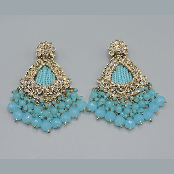 Soni Art Jewellery Gold Plated Crystal Stone Dangler Earrings