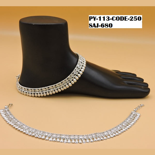 Soni Art Jewellery Silver Plated Payal