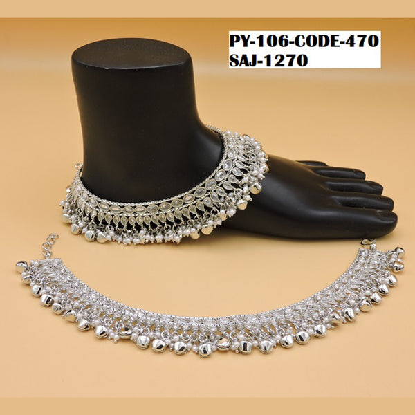 Soni Art Jewellery Silver Plated Payal